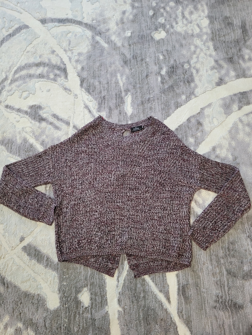 Women’s Marled Plum Crewneck Sweater Size M